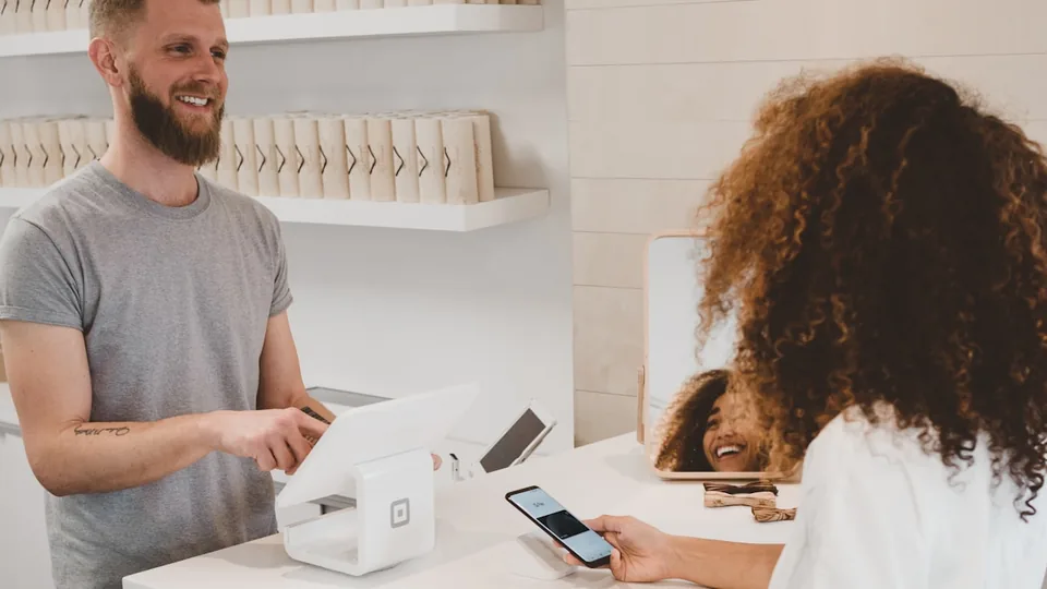 Contesto di pagamento al banco per i link di pagamento tramite QR code.