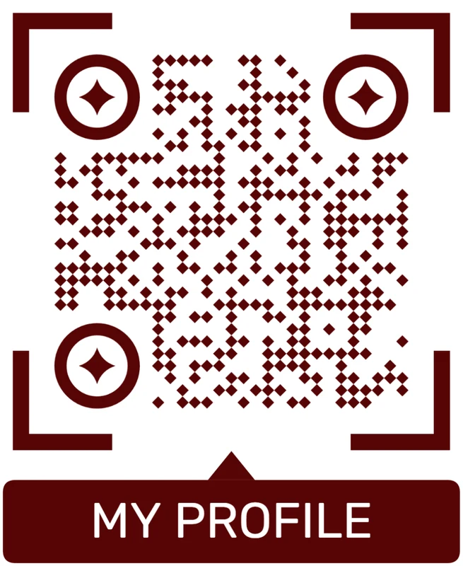 Styled QR code without a logo.