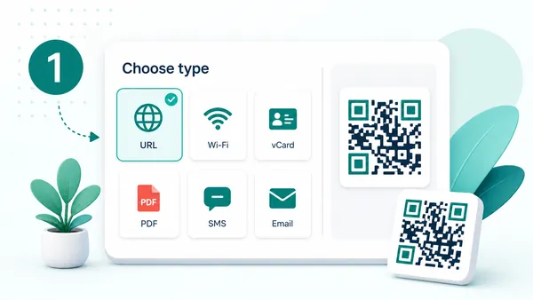 QR code generator - step 1