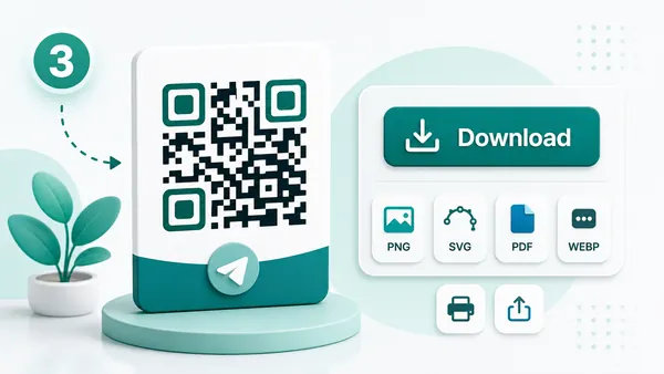 Telegram QR code generator - step 3