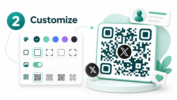 X QR code generator - step 2