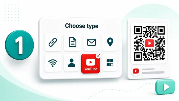 YouTube QR code generator - step 1