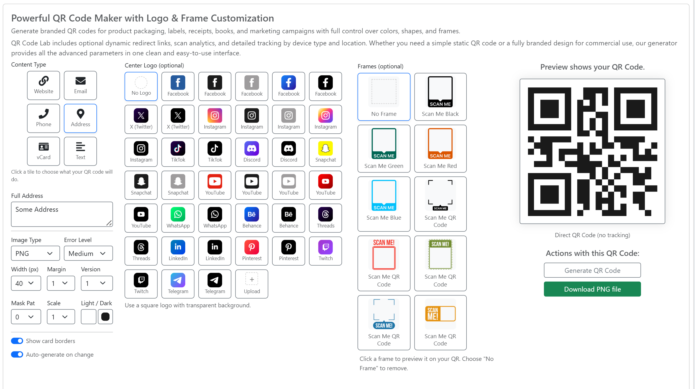 Address & Location QR Code Generator – Maps QR Code