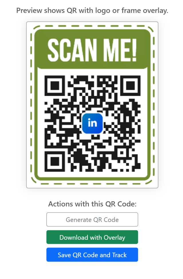 QR Code Generator with LinkedIn Logo – Profile & Company Page QR Codes